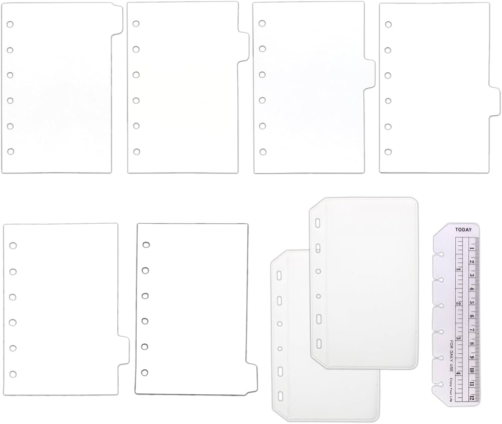 Amazon.co.jp: TSUKURIRO 半透明 プラスチック インデックス 6穴